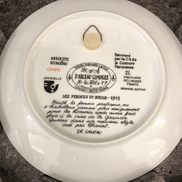 1915 Ganeau's Women of the Century Porcelian COA - Picture 2 of 5